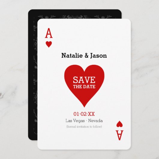 ハートのエース Save The Date 結婚発表 セーブザデート (正面/裏面)