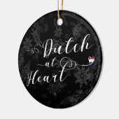 ハートのオランダ、クリスマスツリーのオーナメント セラミックオーナメント (左)
