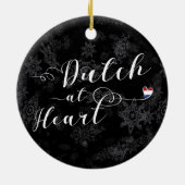 ハートのオランダ、クリスマスツリーのオーナメント セラミックオーナメント (裏面)