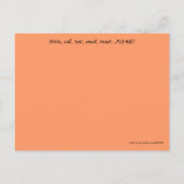 ハートのオレンジライン アブストラクト - 想い出 ポストカード (裏面)