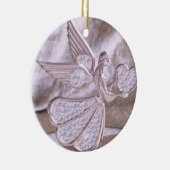 ハートのオーナメントとのハートの天使 セラミックオーナメント (右)