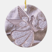 ハートのオーナメントとのハートの天使 セラミックオーナメント (裏面)