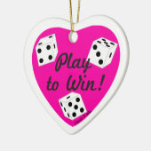 ハートのオーナメントに勝つ演劇 セラミックオーナメント (左)