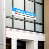 ハートのオープン 横断幕 (ビルの外側)