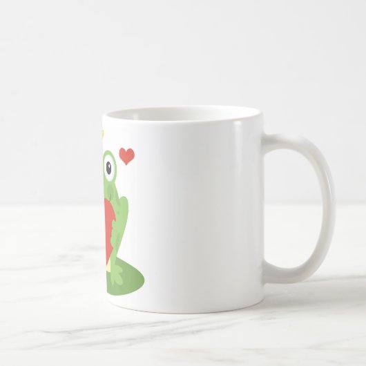 ハートのカエル王 コーヒーマグカップ (右)