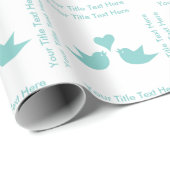 ハートのカスタムな結婚祝いを持つ愛鳥 ラッピングペーパー (ロールコーナー)