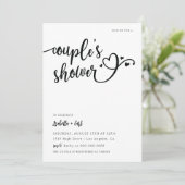 ハートのカップルシャワーの招待状 招待状 (スタンド正面)