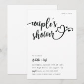 ハートのカップルシャワーの招待状 招待状 (正面/裏面)