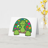 ハートのカメカード カード (黄色い花)