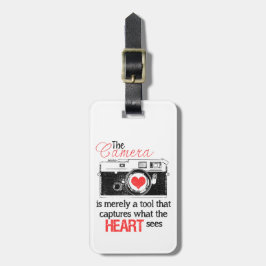 ハートのカメラのバッグのラベルの捕獲 ラゲッジタグ