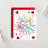 ハートのカードを輝かせる カード (正面/裏面インサイチュ)