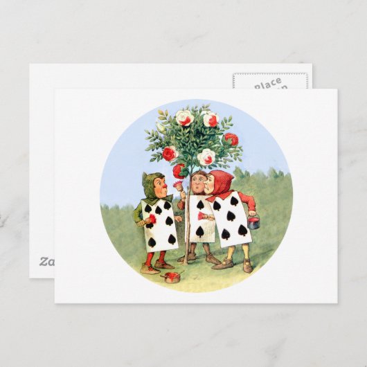 ハートのカード絵を描メンズのバラ ポストカード (正面/裏面)