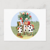 ハートのカード絵を描メンズのバラ ポストカード (正面)