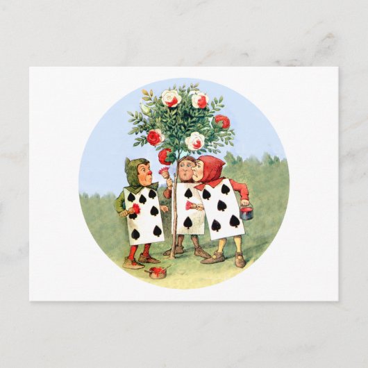 ハートのカード絵を描メンズのバラ ポストカード (正面)