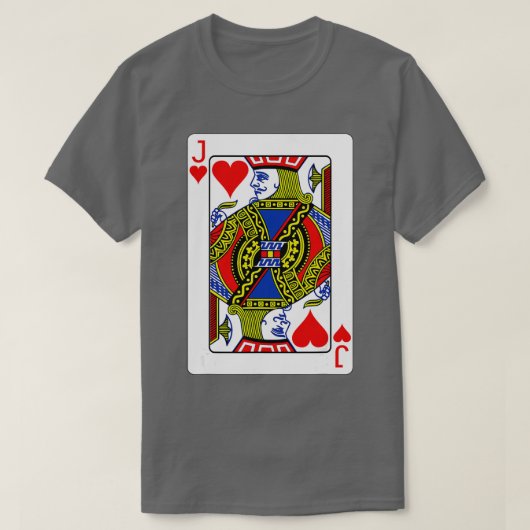 ハートのカード遊のバレンタインの衣装のジャック Tシャツ (デザイン正面)