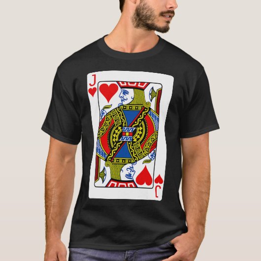 ハートのカード遊のバレンタインの衣装のジャック Tシャツ (正面)