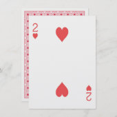 ハートのカー遊ドLas Vegasの金ゴールド2 結婚 招待状 (正面/裏面)