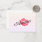 ハートのキス ノートカード (正面/裏面インサイチュ)