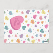 ハートのキャンディー 2月 誕生日パーティー ガール ポストカード (裏面)