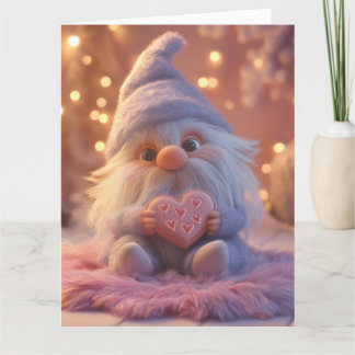 ハートのキュートな小人：バレンタインデーのデザイン カード
