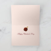 ハートのキューピッドキング、赤ワックスシールバレンタインデー シーズンカード (内部)