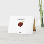 ハートのキューピッドキング、赤ワックスシールバレンタインデー シーズンカード (裏面)