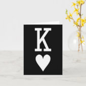 ハートのキングとハートのクイーン カップルマッチング カード (黄色い花)