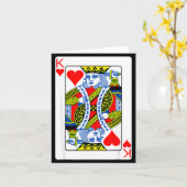 ハートのキングのトランプ バレンタイン衣装 カード (黄色い花)