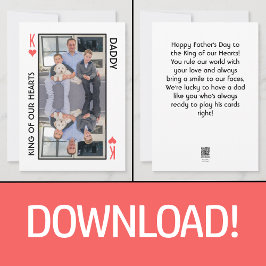 ハートのキングの父の日グリーティングカード シーズンカード