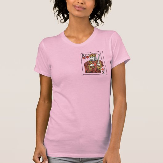 ハートのキング - 華麗なるレッド&ゴールド Tシャツ (正面)