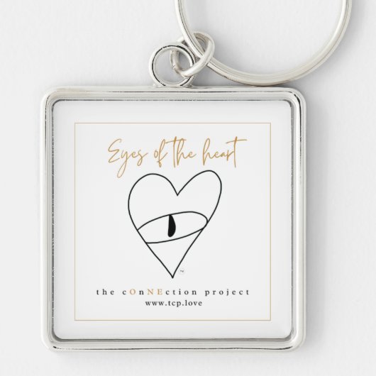 ハートのキーチェーンの目 キーホルダー (正面)
