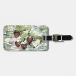 ハートのギフト|の柔らかい緑 ラゲッジタグ