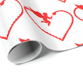 ハートのギフト ラッピングペーパー (ロールコーナー)