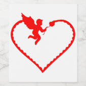 ハートのギフト ワインラベル (シングルラベル)