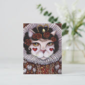 ハートのクイーンキャットアリスワンダーランドファンタジーアート ポストカード (スタンド正面)