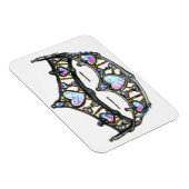 ハートのクイーンシルバークラウンティアラホワイトマグネット マグネット (右側)