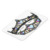 ハートのクイーンシルバークラウンティアラホワイトマグネット マグネット (左側)