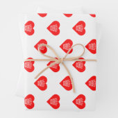 ハートのクイーンラッピング紙フラットシートセット ラッピングペーパーシート (インサイチュ)