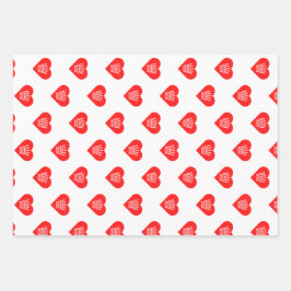 ハートのクイーンラッピング紙フラットシートセット ラッピングペーパーシート