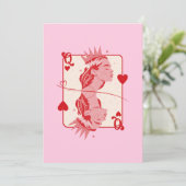 ハートのクイーン赤とピンク名門私立校風のアート シーズンカード (スタンド正面)