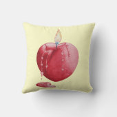 ハートのクッションのような形をした赤いキャンドル クッション (裏面)