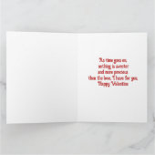 ハートのクマちゃん バレンタイン 愛してる カード (内部)