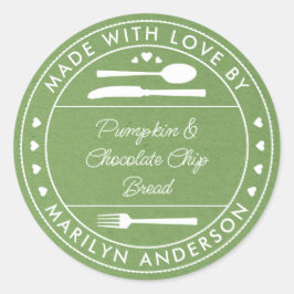 ハートのクラフト 手作り食品ギフト ラウンドシール