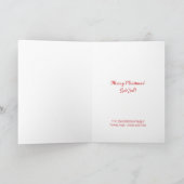 ハートのクリスマスのスカンジナビアのわらのヤギ シーズンカード (内部)