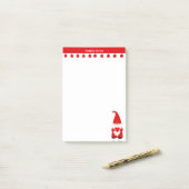 ハートのクリスマス小人 ポストイット (デスク上)