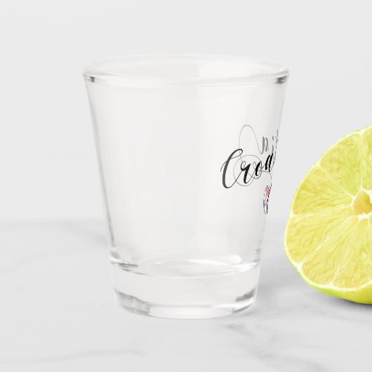 ハートのクロアチアの旗、クロアチア ショットグラス (左)