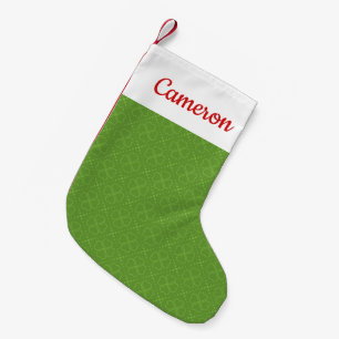ハートのクローバーパターン スモールクリスマスストッキング