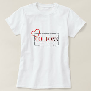 ハートのクーポンのTシャツ Tシャツ