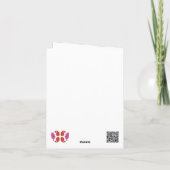 ハートのグリーンの手書きで季節の挨 シーズンカード (裏面)