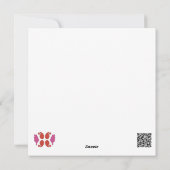 ハートのグリーンの手書きで季節の挨 シーズンカード (裏面)